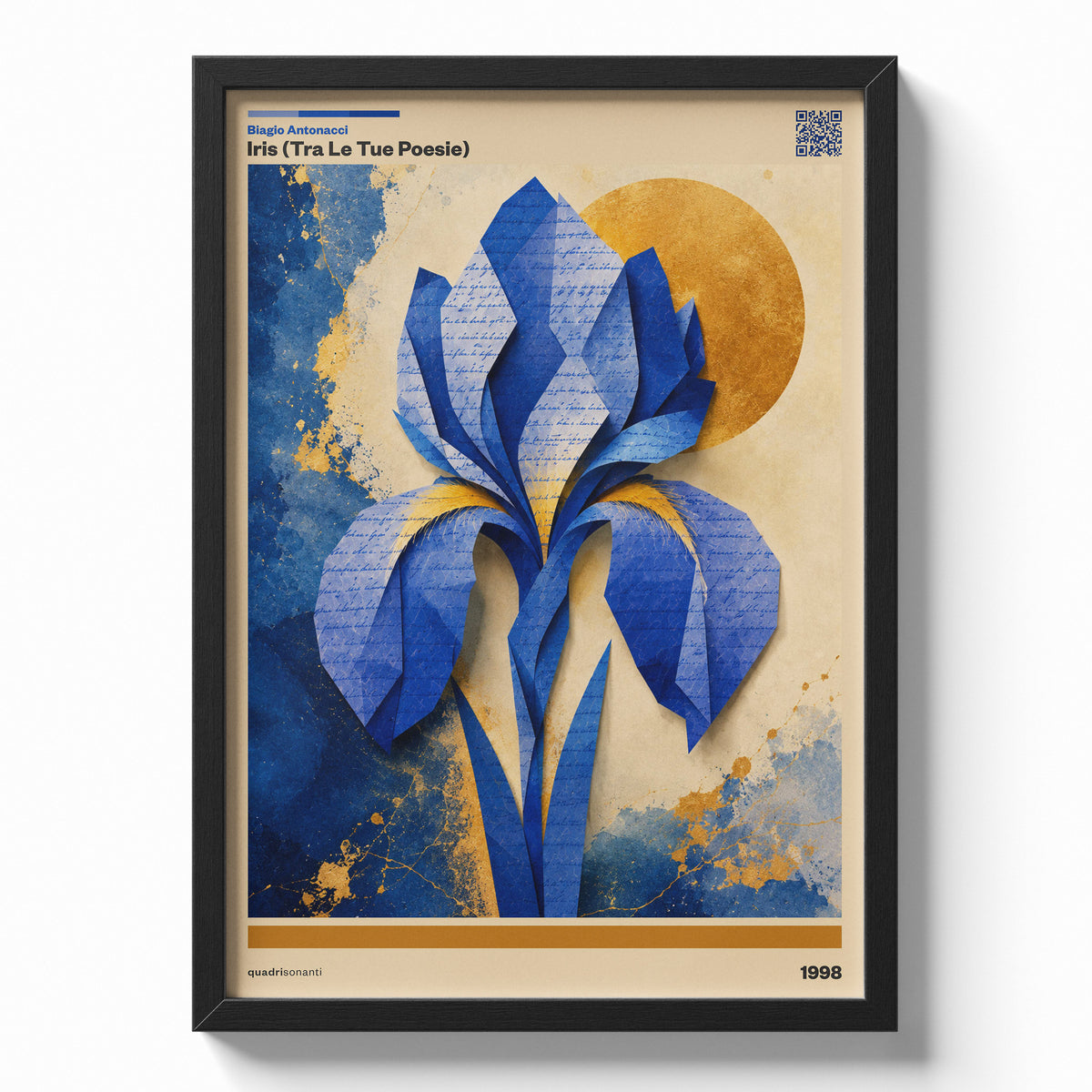 Stampa artistica ispirata a Iris (Tra Le Tue Poesie) - Biagio Antonacci | 1998 - Quadrisonanti