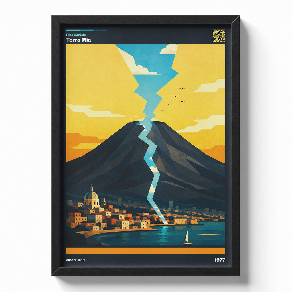 Stampa artistica ispirata a Terra Mia - Pino Daniele | 1977 - Quadrisonanti