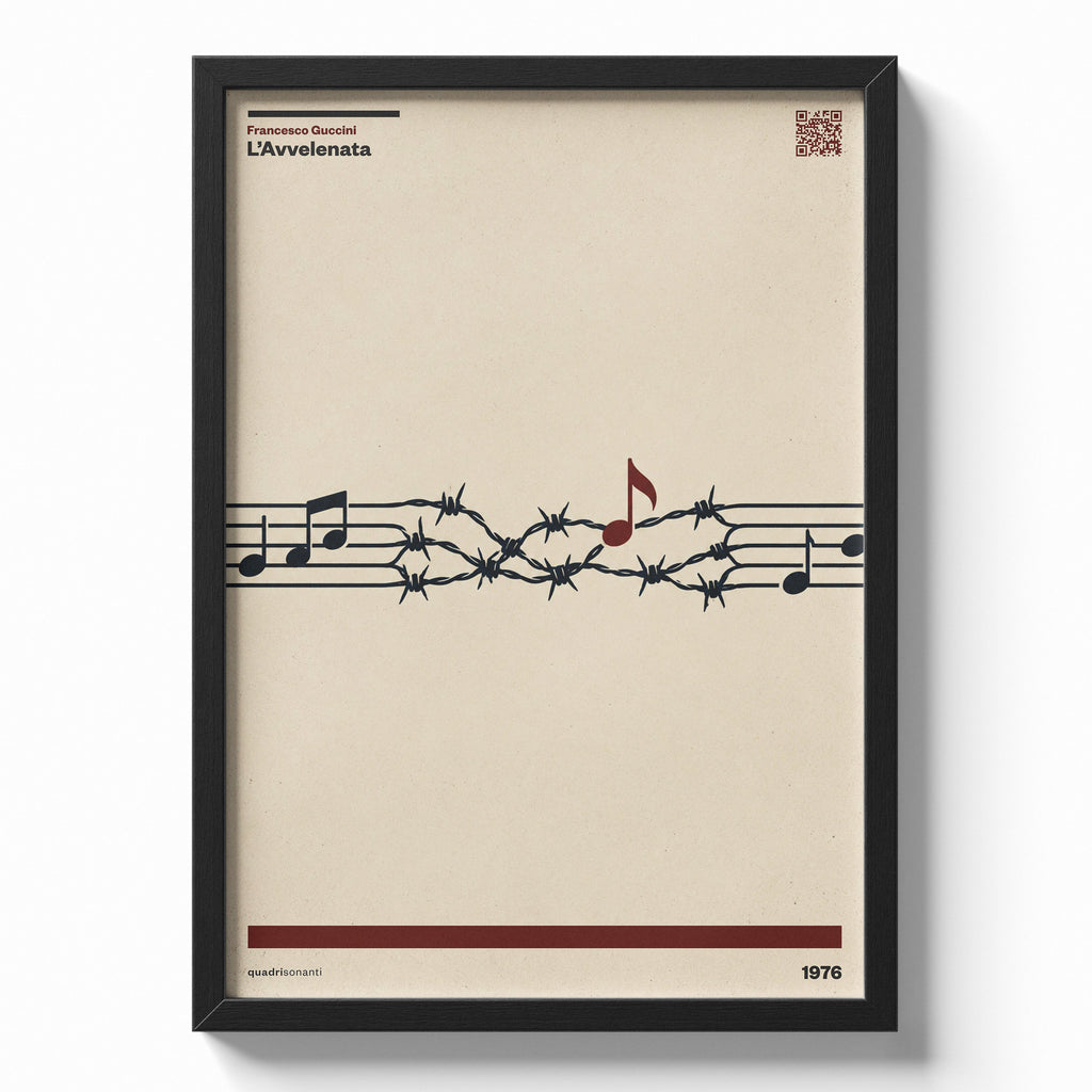 Stampa artistica ispirata a L'Avvelenata - Francesco Guccini | 1976 - Quadrisonanti