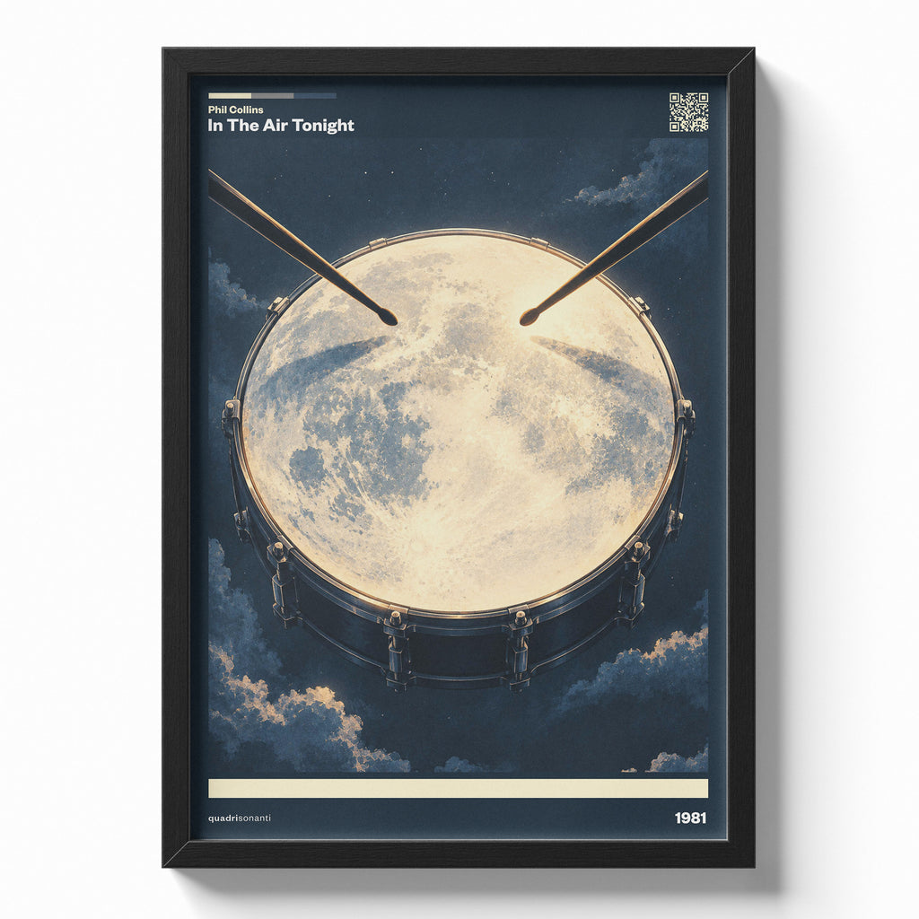 Stampa artistica ispirata a In The Air Tonight - Phil Collins | 1981 - Quadrisonanti