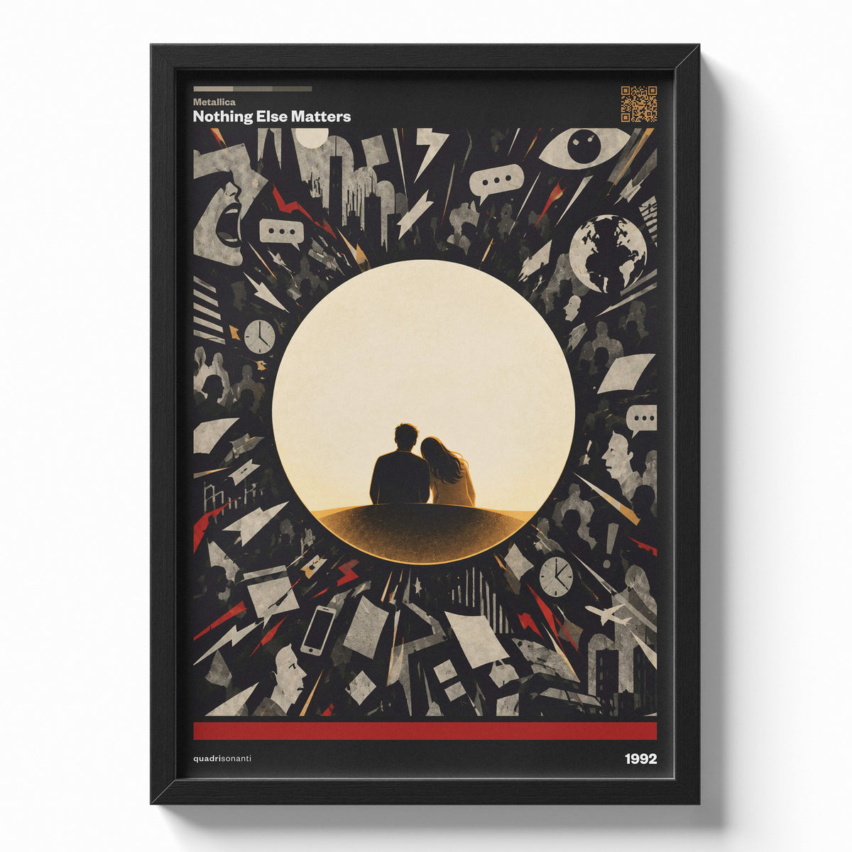 Stampa artistica ispirata a Nothing Else Matters - Metallica | 1992 - Quadrisonanti
