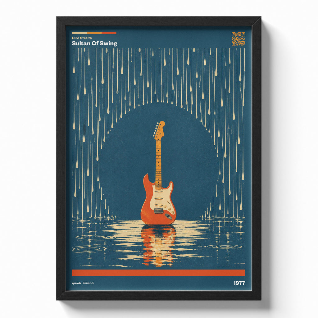 Stampa artistica ispirata a Sultan Of Swing - Dire Straits | 1977 - Quadrisonanti