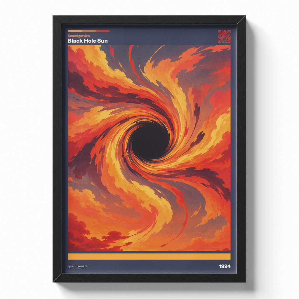 Stampa artistica ispirata a Black Hole Sun - Soundgarden | 1994 - Quadrisonanti