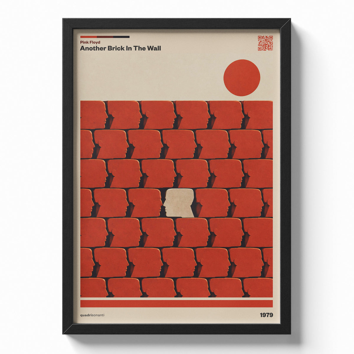 Stampa artistica ispirata a Another Brick In The Wall - Pink Floyd | 1979 - Quadrisonanti