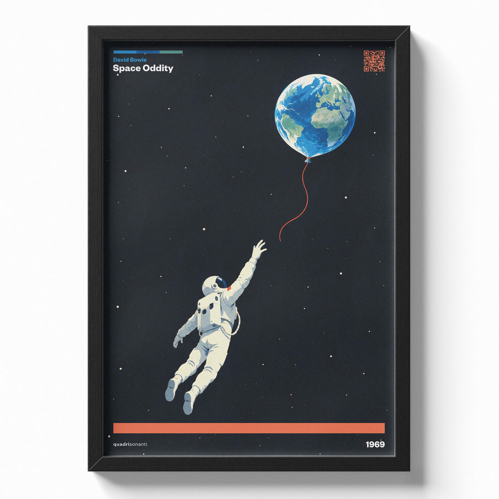 Stampa artistica ispirata a Space Oddity - David Bowie | 1969 - Quadrisonanti