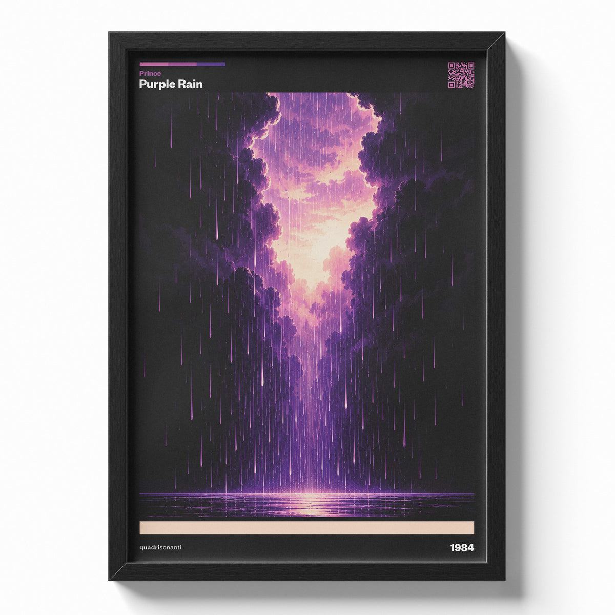 Stampa artistica ispirata a Purple Rain - Prince | 1984 - Quadrisonanti