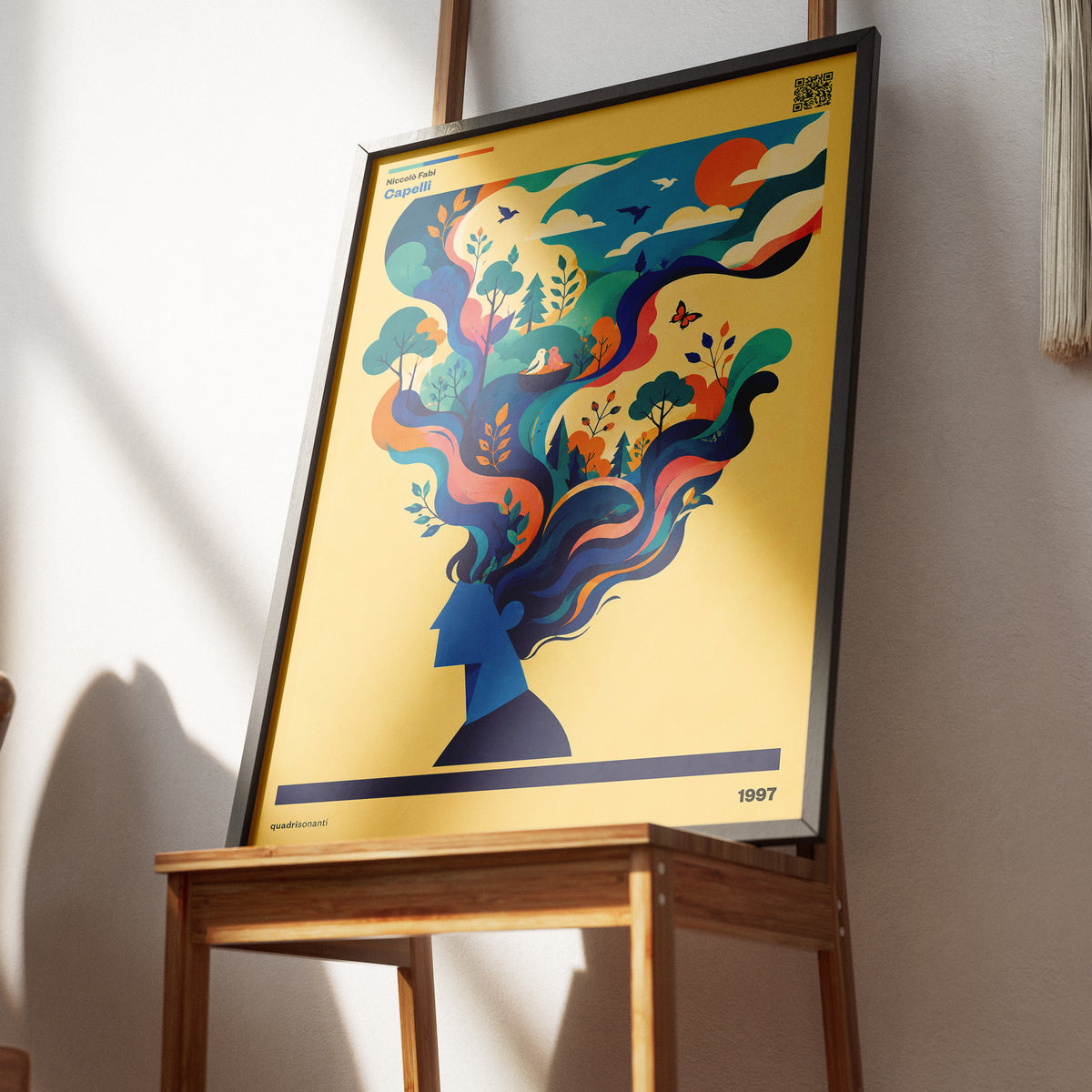 Stampa artistica ispirata a Capelli - Niccolò Fabi | 1997 - Quadrisonanti