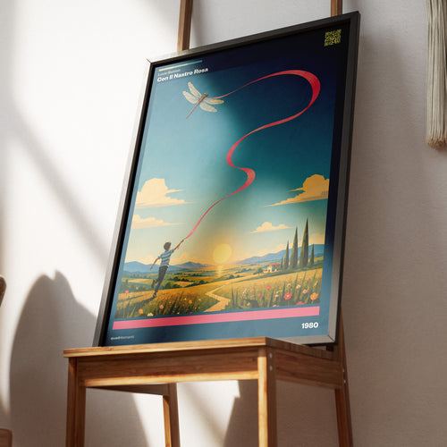 Stampa artistica ispirata a Con Il Nastro Rosa - Lucio Battisti | 1980 - Quadrisonanti