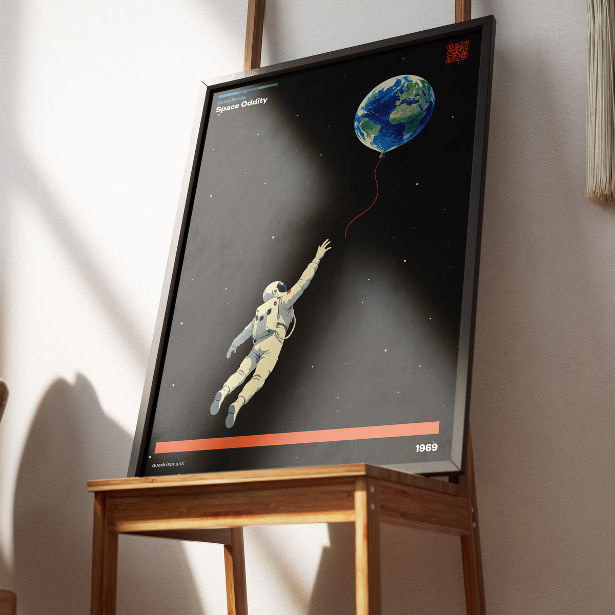 Stampa artistica ispirata a Space Oddity - David Bowie | 1969 - Quadrisonanti