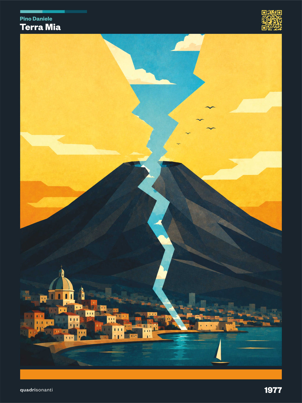 Stampa artistica ispirata a Terra Mia - Pino Daniele | 1977 - Quadrisonanti