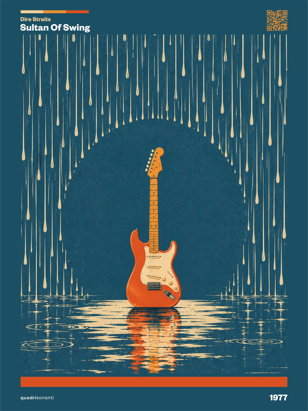 Stampa artistica ispirata a Sultan Of Swing - Dire Straits | 1977 - Quadrisonanti
