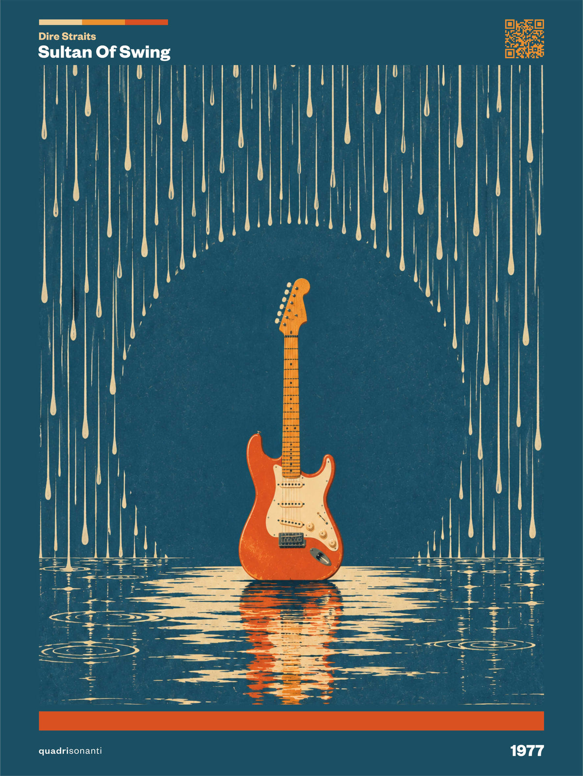 Stampa artistica ispirata a Sultan Of Swing - Dire Straits | 1977 - Quadrisonanti