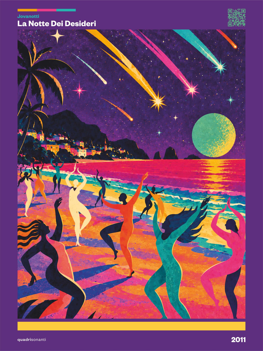 Stampa artistica ispirata a La Notte Dei Desideri - Jovanotti | 2011 - Quadrisonanti