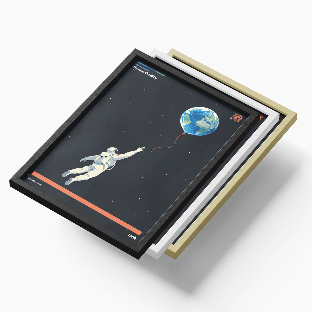 Stampa artistica ispirata a Space Oddity - David Bowie | 1969 - Quadrisonanti