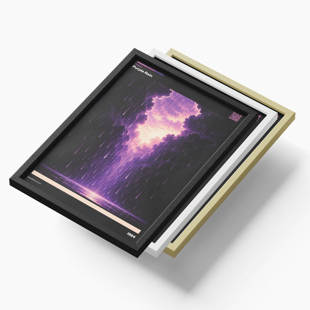 Stampa artistica ispirata a Purple Rain - Prince | 1984 - Quadrisonanti