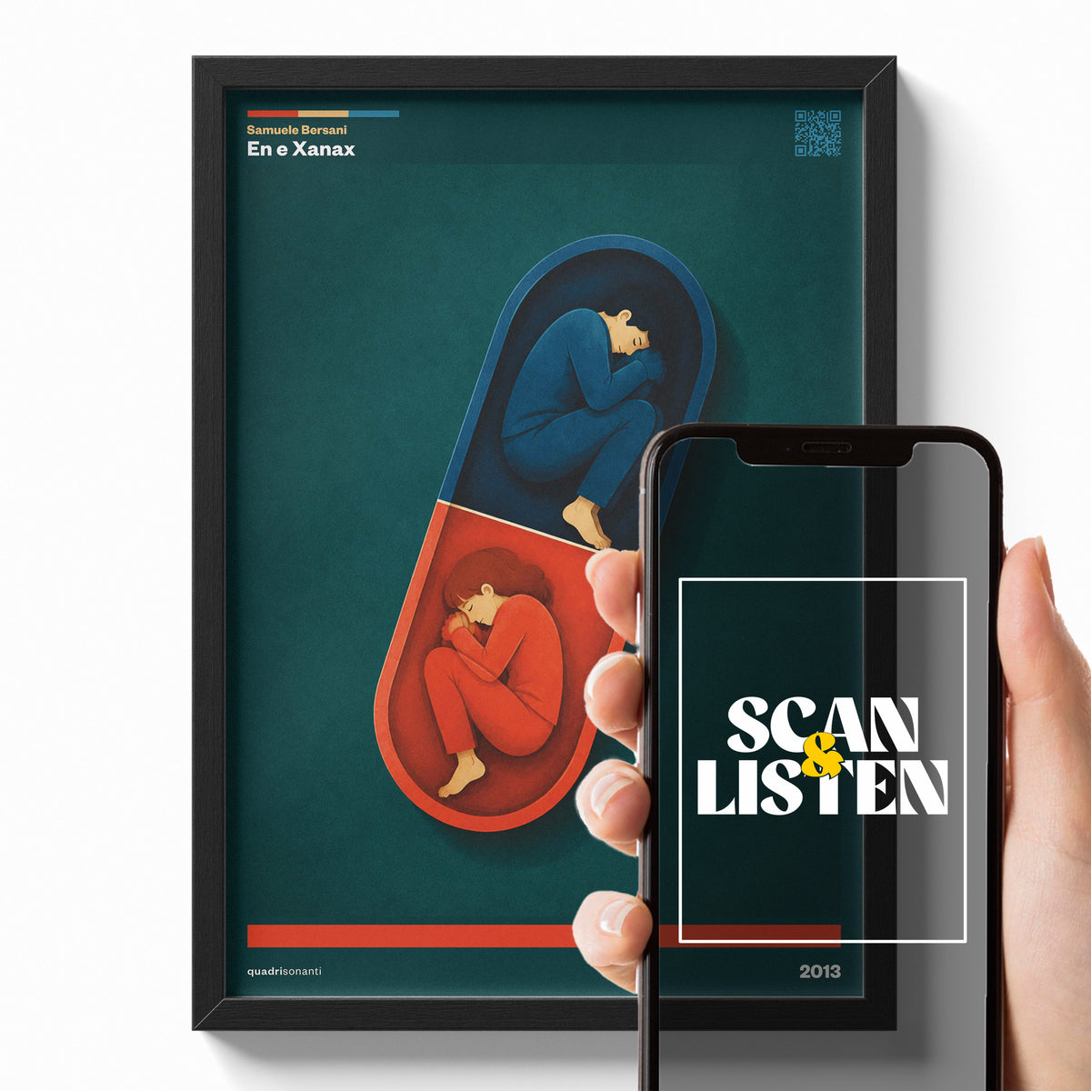 Stampa artistica ispirata a En E Xanax - Samuele Bersani | 2013 - Quadrisonanti
