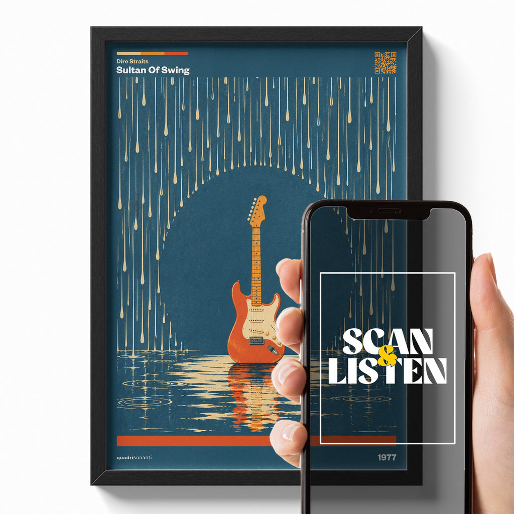 Stampa artistica ispirata a Sultan Of Swing - Dire Straits | 1977 - Quadrisonanti