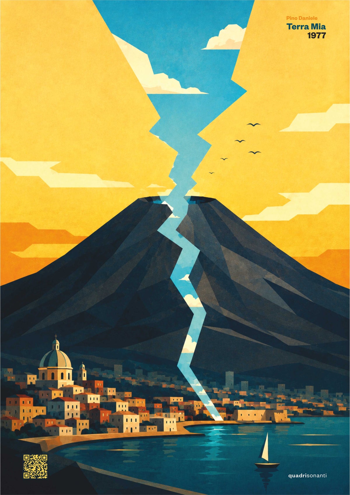 Stampa artistica ispirata a Terra Mia - Pino Daniele | 1977 - Quadrisonanti
