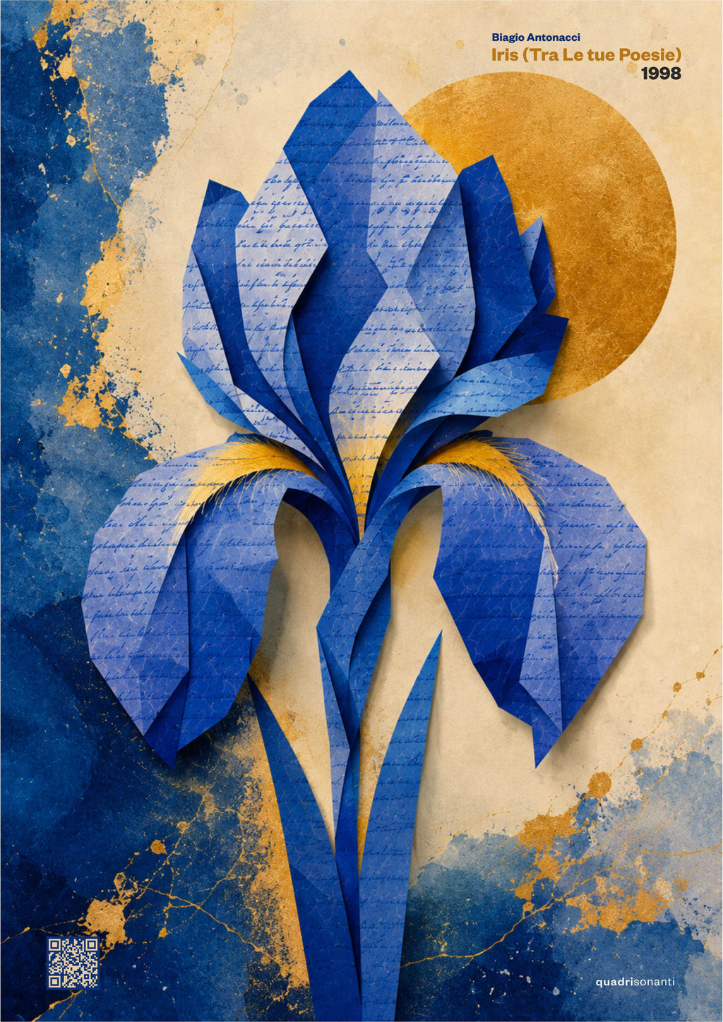 Stampa artistica ispirata a Iris (Tra Le Tue Poesie) - Biagio Antonacci | 1998 - Quadrisonanti