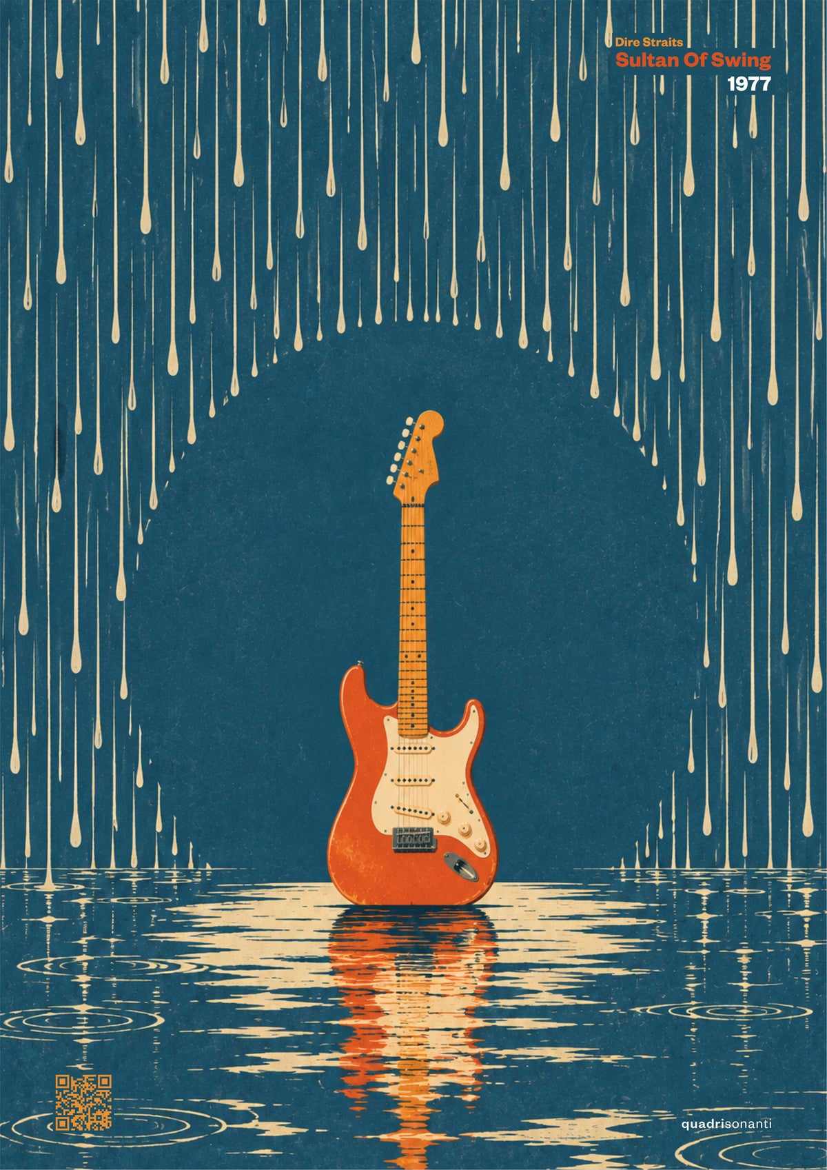 Stampa artistica ispirata a Sultan Of Swing - Dire Straits | 1977 - Quadrisonanti