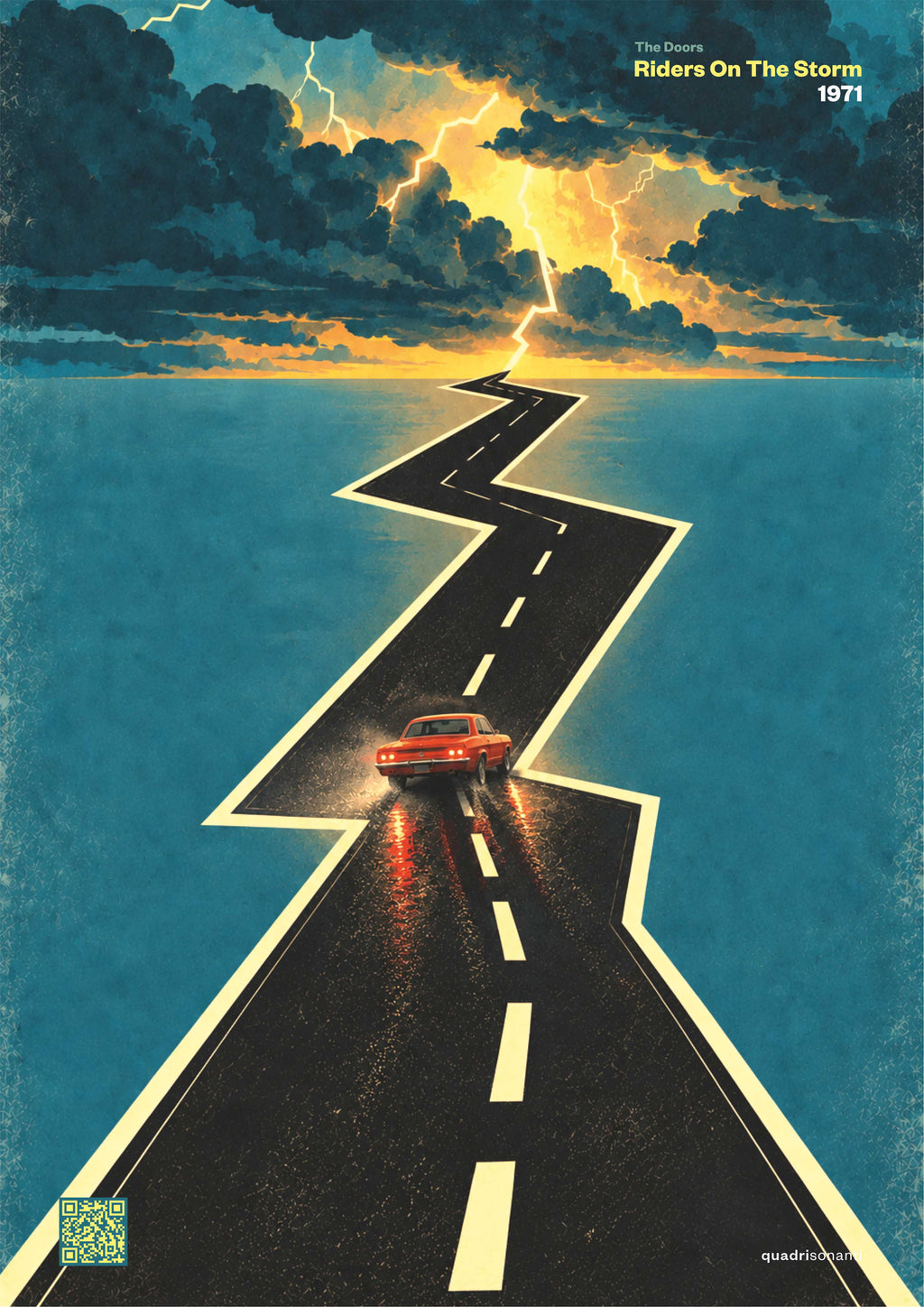 Stampa artistica ispirata a Riders On The Storm - The Doors | 1971 - Quadrisonanti